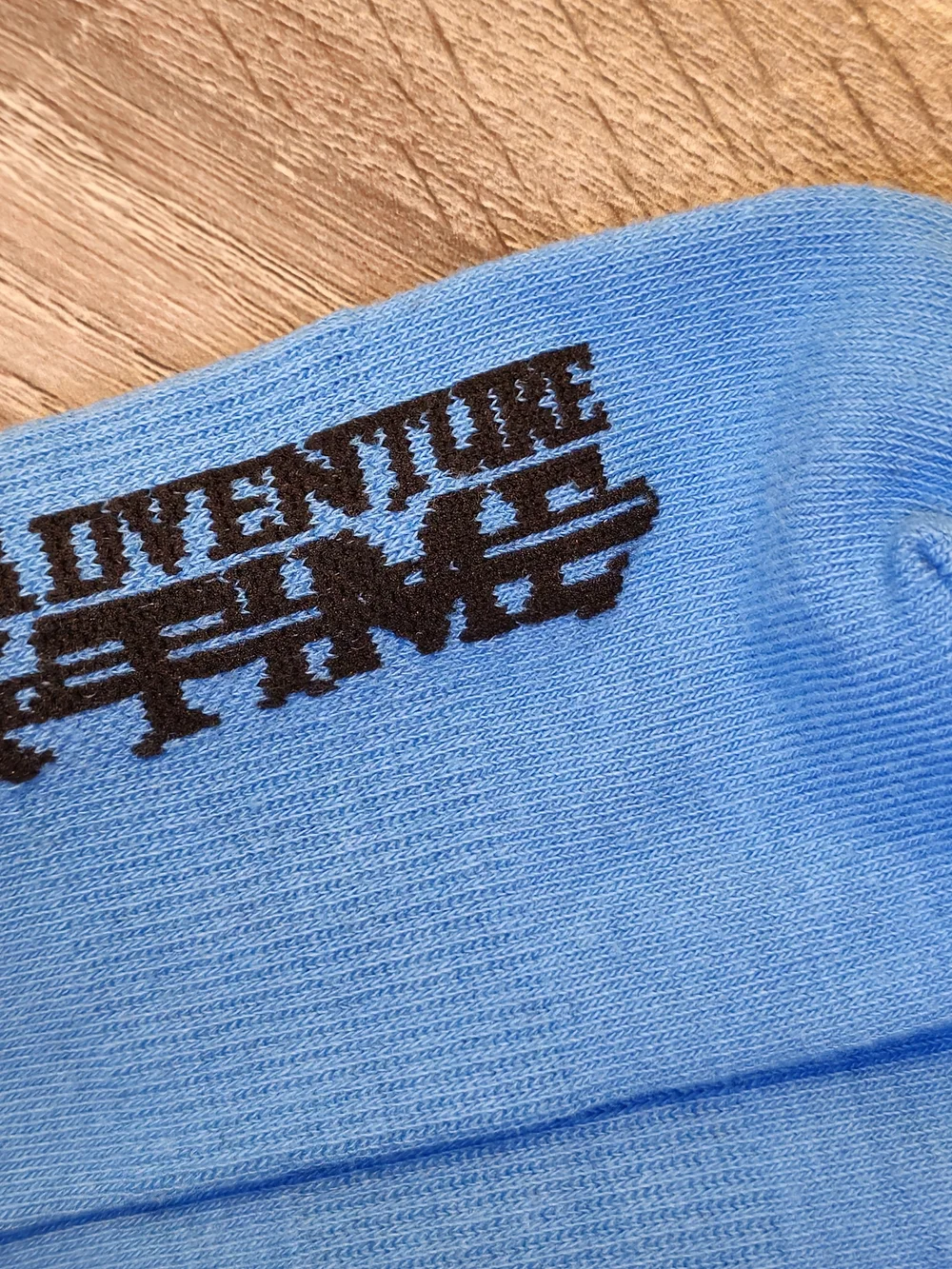 Adventure Time Jake Pocket Blue Crew Socks